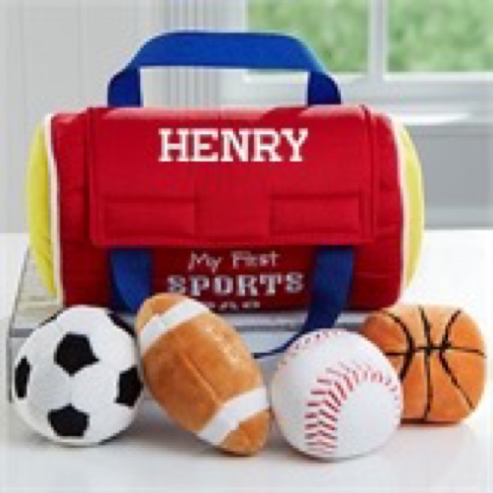 My First Sports Plush Set personalized with Henry